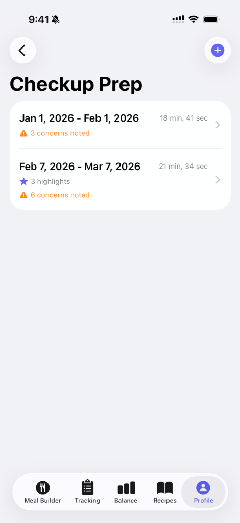 Checkup Prep & Doctor Reports
